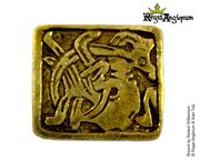 Mammen Brooch AD960‑1025 A Mammen style bird design. Rectangular brooches derive from Carolingian fashion and are generally found in Germany and the Netherlands. A few rectangular brooches have been found in the East of England and may be of local manufacture.