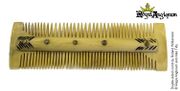 Double‑sided Comb AD680‑979 Used in England, France, Frisia and Germany. Made of Red deer antler and fixed with iron rivets.